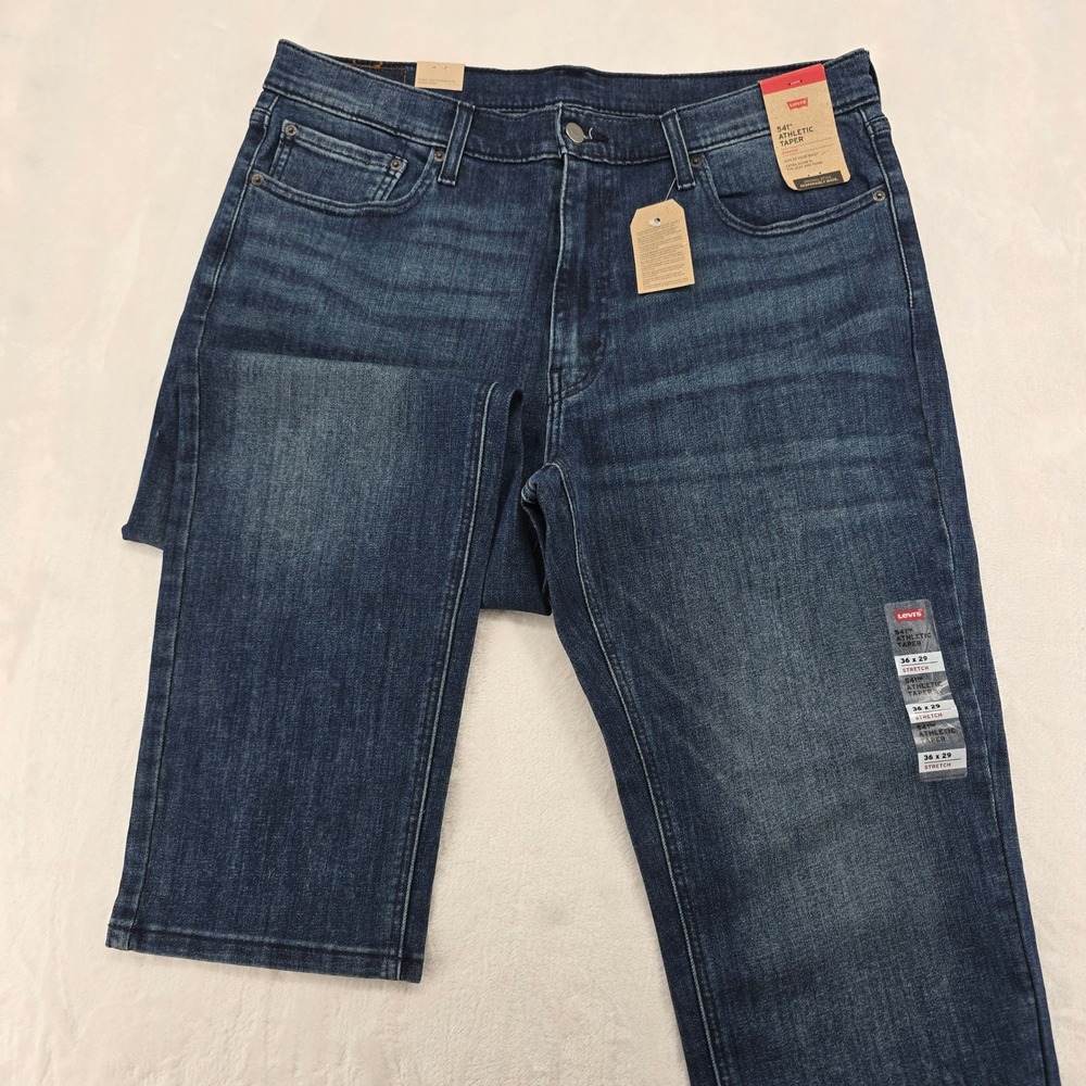 Levi's 541 Athletic Taper Mens 36x29 Jeans Blue Stretch Denim 18181-0610